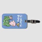 Cartoon Bird Watcher & Bird Bagagelabel (Voorkant (horizontaal))