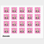 Cartoon Birthday Koe Party Sticker (Vel)