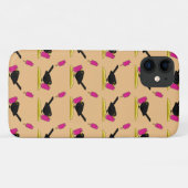 Cartoon Blackbird die een ijsscheurpatroon eet Case-Mate iPhone Case (Achterkant (horizontaal))