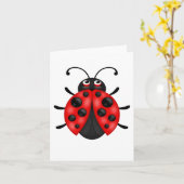 Cartoon blanc Cartes pour notes Ladybug rouge pers (Fleur jaune)
