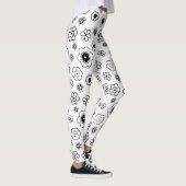 cartoon bloemen leggings (Rechts)