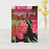 Cartoon Bloemen Mij Missen Jou Kaart (Gele Bloem)