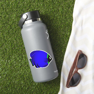 Cartoon Blue en Green Fish Sticker