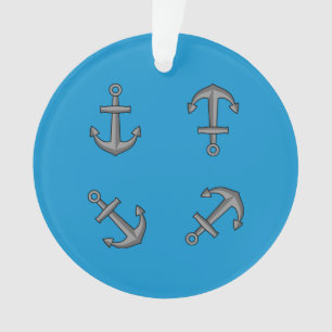 Cartoon Boat Anker Set Ornament