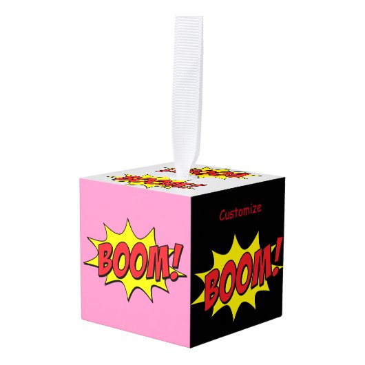 Cartoon Boom Thunder_Cove Kubus Ornament (Voorkant hoekig)