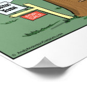 Cartoon boomhuismakelaar gepersonaliseerd poster (Hoek)