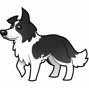 Cartoon Border Collie Fotobeeldje Magneet