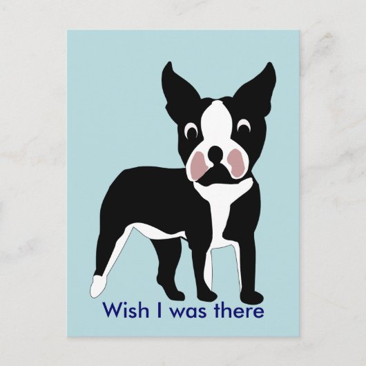 Cartoon Boston Terrier Briefkaart (Voorkant)