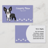 Cartoon Boston Terrier Visitekaartje (Voorkant / Achterkant)