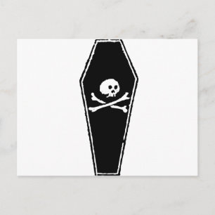 Cartoon Botten in Coffin door Chillee Briefkaart
