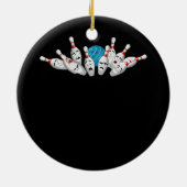 Cartoon Bowling Bang Bowling Pins Funny Sport Bo Keramisch Ornament (Achterkant)