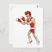 cartoon boxer briefkaart (Voorkant / Achterkant)