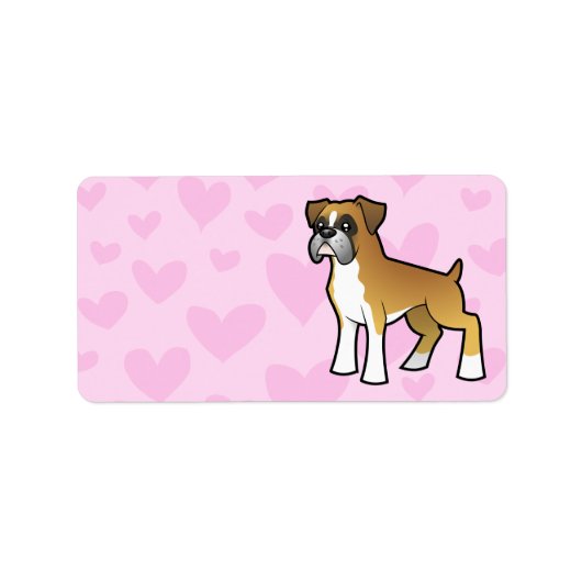 Cartoon Boxer Etiket (Voorkant)