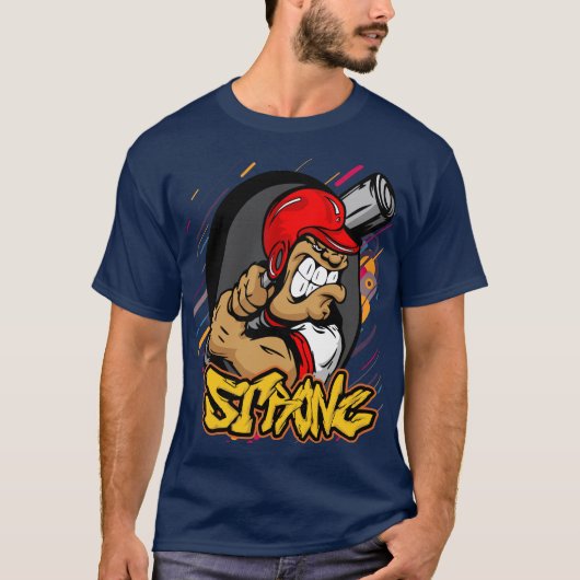 Cartoon Boxer Graphic T-shirt (Voorkant)