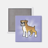 Cartoon Boxer Magneet (Voorkant / Achterkant)