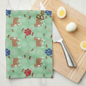 Cartoon Boxer Theedoek (Quarter Fold)