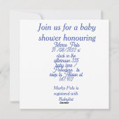 cartoon Boy Baby shower Uitnodiging (Achterkant)