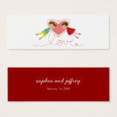 Cartoon Boy Love Girl Whimsical Wedding Favoriser  (Devant & derrière)