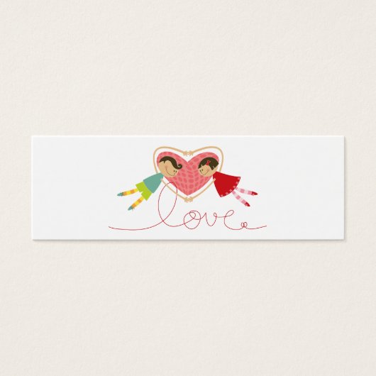 Cartoon Boy Love Girl Whimsical Wedding Favoriser  (Devant)