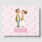 Cartoon branché Quirky Bride Groom Livre d'or (Recto)