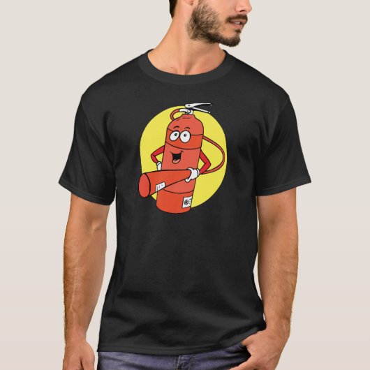 Cartoon brandblusapparaat t-shirt (Voorkant)