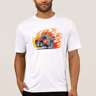 Cartoon brandweerauto t-shirt