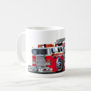 Cartoon brandweerwagen hoodie koffiemok
