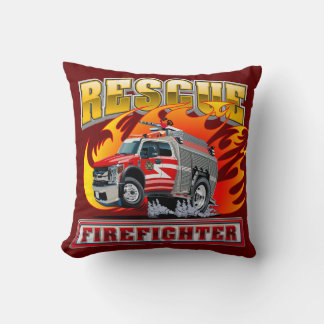 Cartoon Brandweerwagen T-shirt Kussen