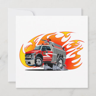 Cartoon brandweerwagens kaart