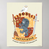 Cartoon Brave Gryffindor Crest Poster (Voorkant)