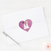 Cartoon bruiden hart sticker (Envelop)