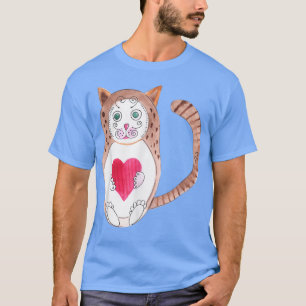 Cartoon Bruin Russisch kattebakje nesten Doll Red T-shirt