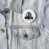 Cartoon Buggy Ronde Button 5,7 Cm (In situ)
