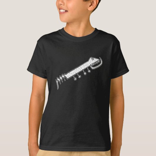 Cartoon buitenaardse slangenpotlood tekening t-shirt (Voorkant)