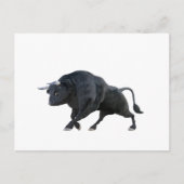 Cartoon Bull in zijprofiel met omlaag Briefkaart (Voorkant)