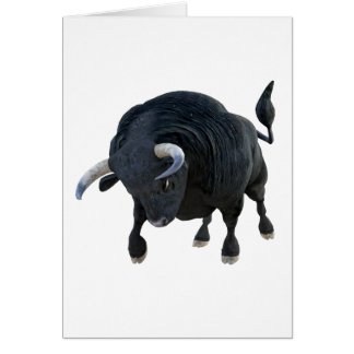 Cartoon Bull-oplading voorwaarts naar beneden