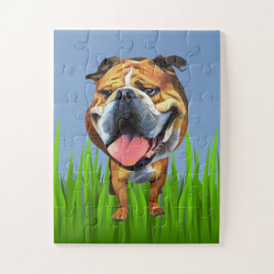 Cartoon Bulldog Puzzles voor kinderen Legpuzzel