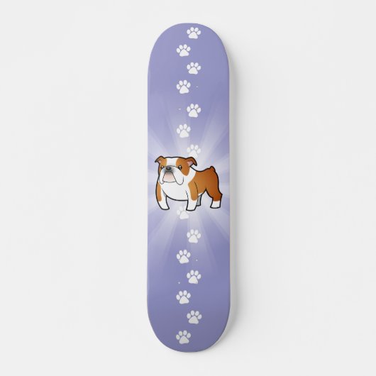 Cartoon Bulldog Skateboard (Voorkant)