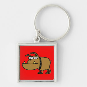 Cartoon Bulldog Sleutelhanger