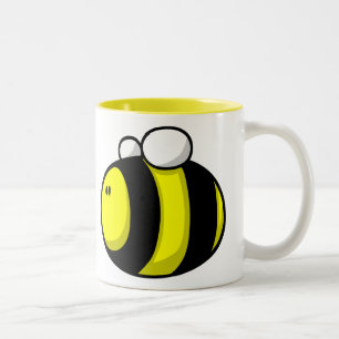 Cartoon Bumble Bee Tweekleurige Koffiemok