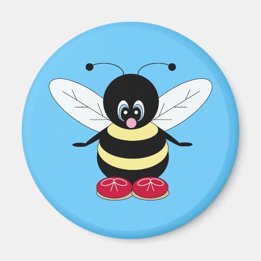 Cartoon Bumblebee Magnet Magneet (Voorkant)