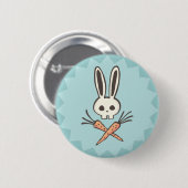 Cartoon Bunny Skull en Crossbones Button (Voorkant /achterkant)