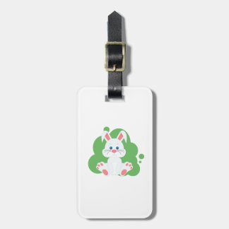 Cartoon bunny splash bagagelabel