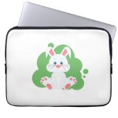 Cartoon bunny splash laptop sleeve (Voorkant)