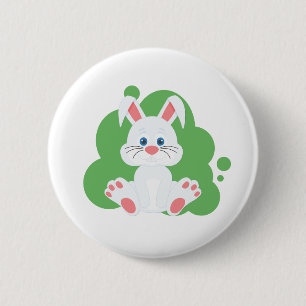 Cartoon bunny splash ronde button 5,7 cm