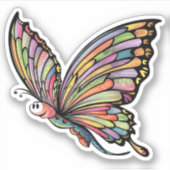Cartoon Butterfly Sticker (Voorkant)