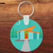 Cartoon Button Sleutelhanger ruimtevaarttijdperk (Voorkant)