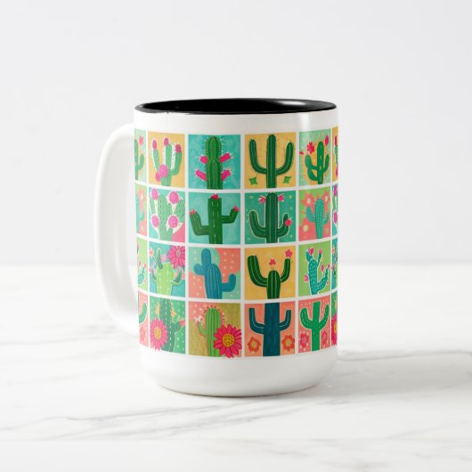 Cartoon Cactus Mugs (Devant gauche)