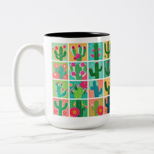 Cartoon Cactus Mugs (Gauche)