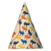 Cartoon Camel Oranje Bactrian 2 Humps Personeelsfo Feesthoedjes (Rechts)